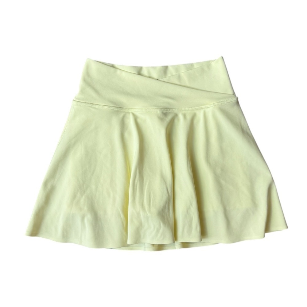 Athleta Girl Kids Pale Yellow Crossover Waist  Athletic Skort Size L(12)
